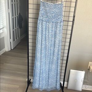 J. McLaughlin Blue and White Smocked dress